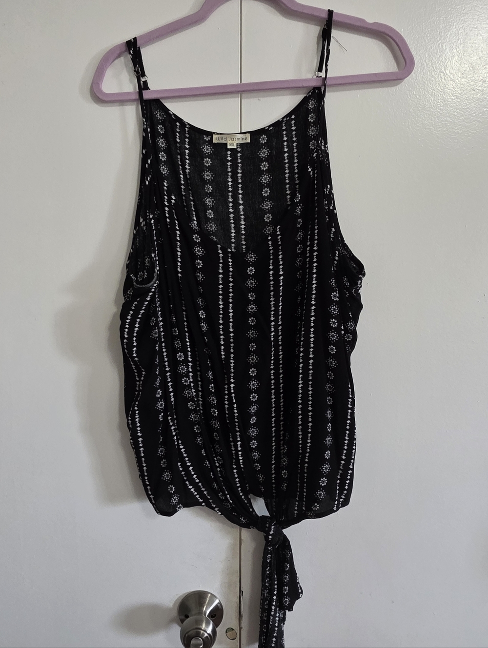 Wild Jasmine Bohemian Style Front-Tie Top